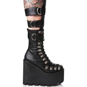 Current Mood Women's Guardian Platform Boots - Black Size 8